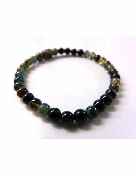 Bracelet tourmaline verte, bleue 6mm Bracelet tourmaline verte, bleue 6mm