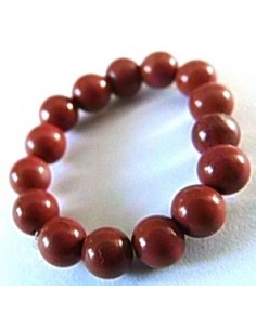 Anneau jaspe rouge ajustable