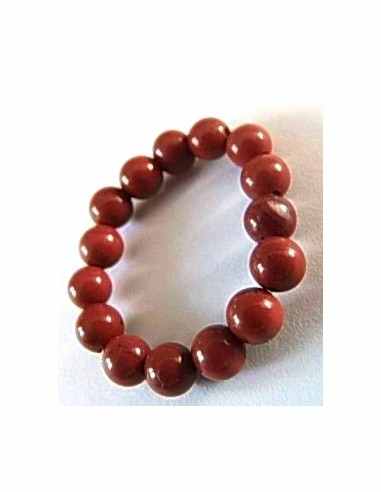 Anneau jaspe rouge ajustable