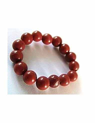 Anneau jaspe rouge ajustable