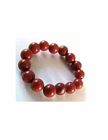 Anneau jaspe rouge ajustable