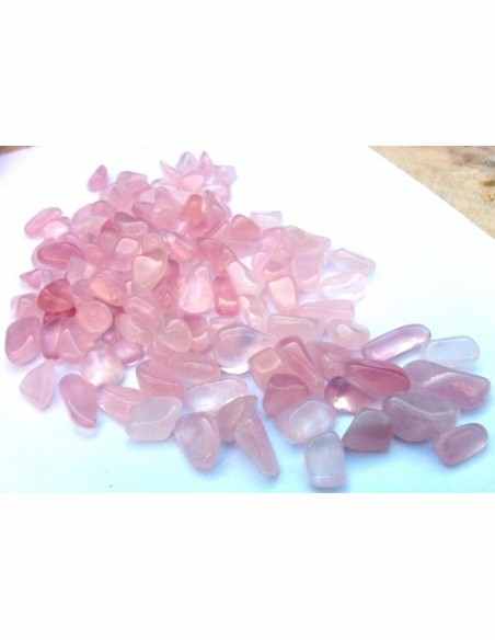 Quartz rose petite pierre polis
