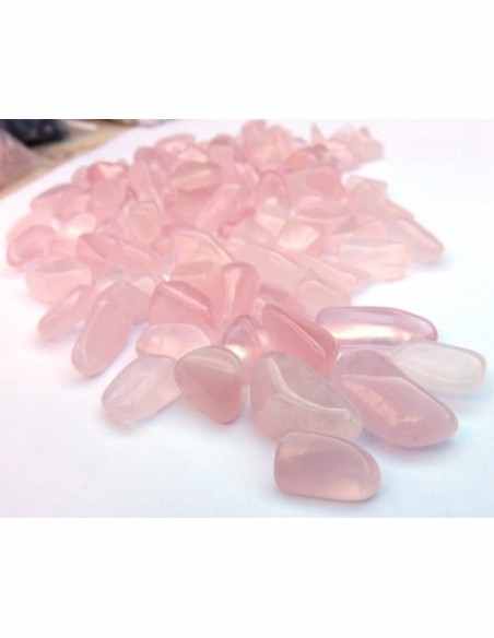Quartz rose petite pierre polis