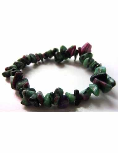 Zoisite aux rubis bracelet baroque
