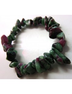 Zoisite aux rubis bracelet baroque
