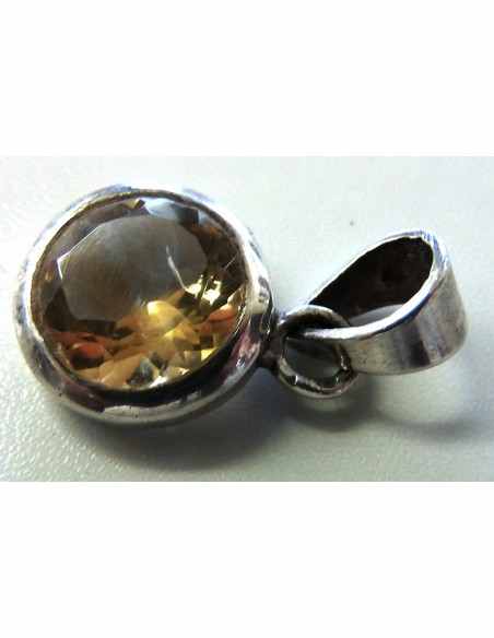 Citrine gemme argent pendentif Citrine gemme argent pendentif
