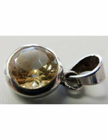 Citrine gemme argent pendentif Citrine gemme argent pendentif