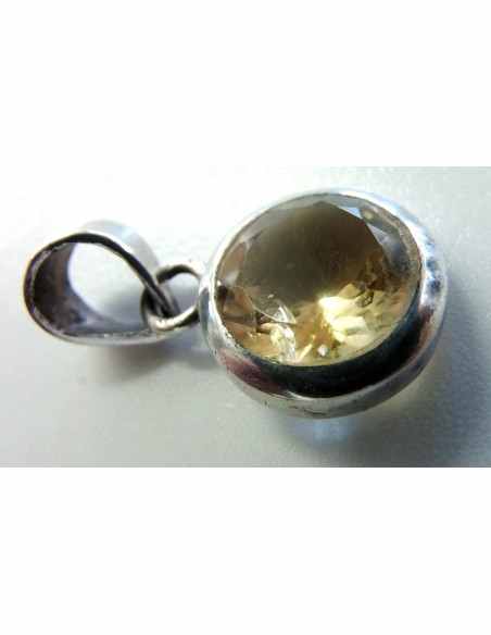 Citrine gemme argent pendentif Citrine gemme argent pendentif