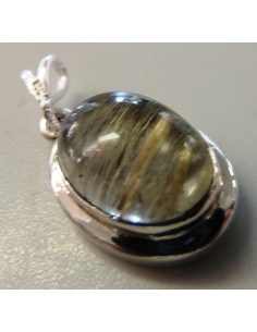 Pendentif quartz rutile argent