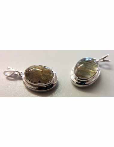 Pendentif quartz rutile argent
