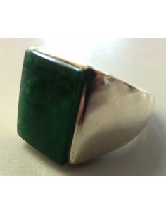Jade nephrite bague argent 2