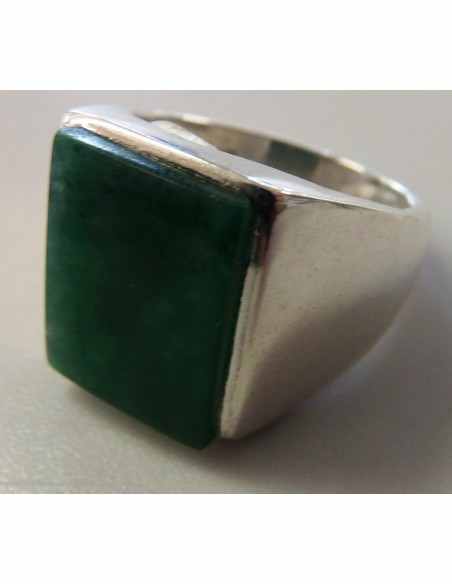 Jade nephrite bague argent Jade nephrite bague argent