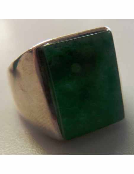Jade nephrite bague argent Jade nephrite bague argent