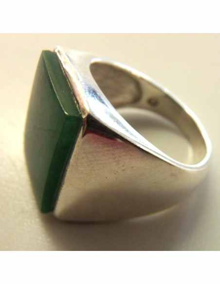 Jade nephrite bague argent Jade nephrite bague argent