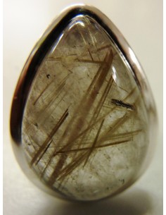 Bague Quartz rutile argent