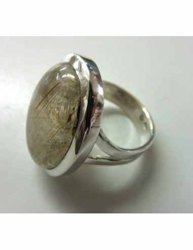 Quartz rutile Bague argent