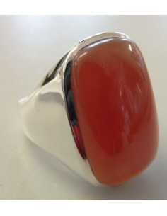 Cornaline bague argent