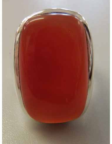 Cornaline bague argent