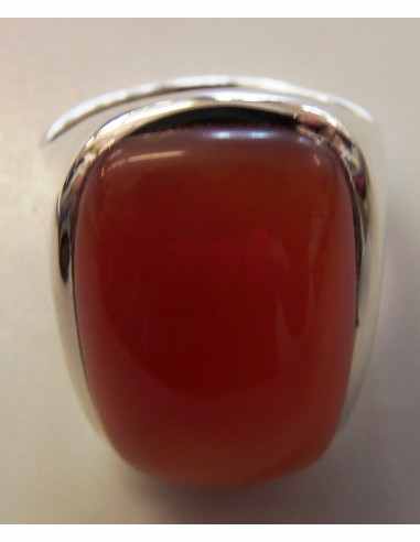 Cornaline bague argent