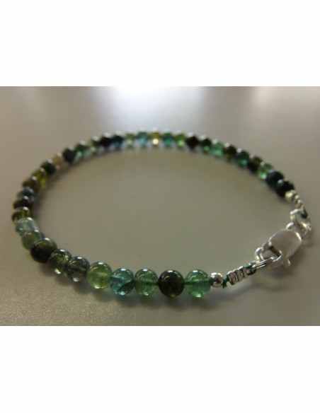 Bracelet verdelite, indigolite 6mm