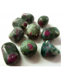 Fucshite aux rubis, fuchite rubis polis 20 a 28g 2