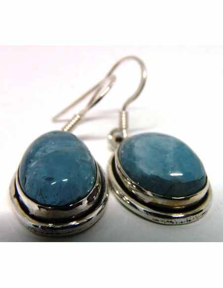 Aigue marine boucles doreilles