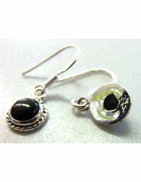 Boucles d'oreilles en pierres argent