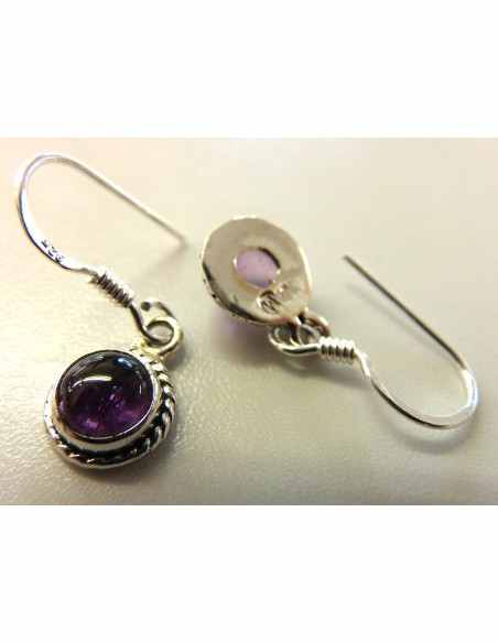 Boucles d'oreilles en pierres argent