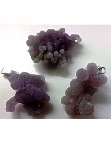 Agate violette cactus pendentif