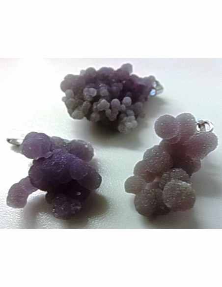 Agate violette cactus pendentif