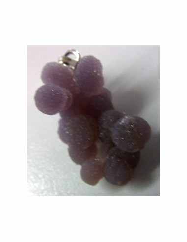 Agate violette cactus pendentif