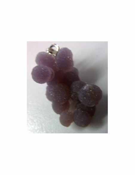 Agate violette cactus pendentif