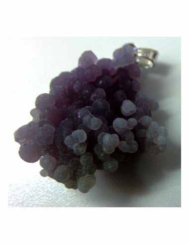 Agate violette cactus pendentif