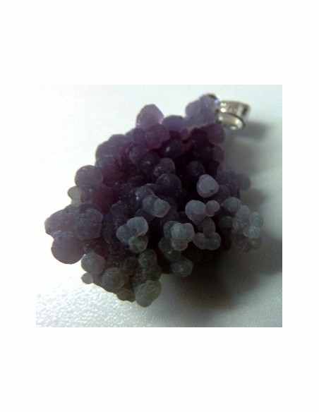 Agate violette cactus pendentif