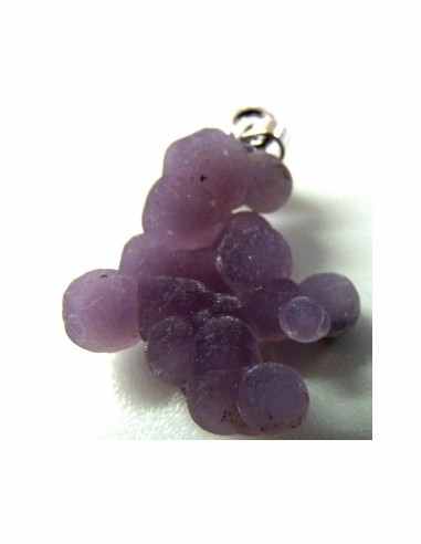 Agate violette cactus pendentif