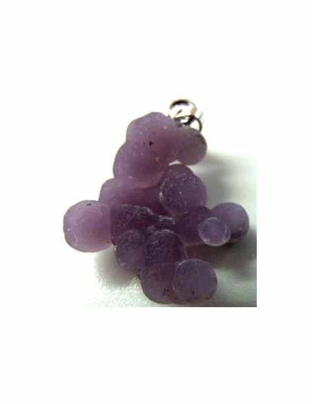 Agate violette cactus pendentif
