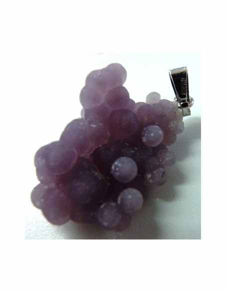 Agate violette cactus pendentif