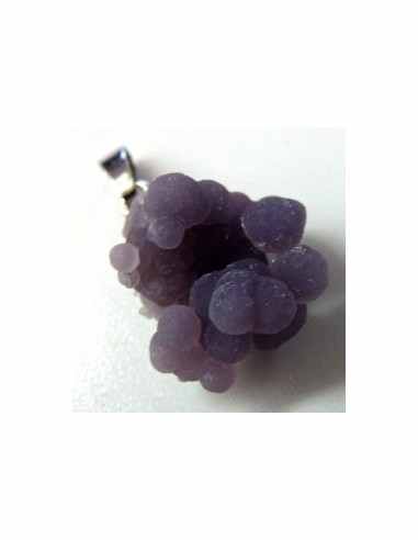 Agate violette cactus pendentif