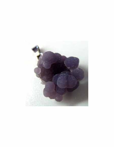Agate violette cactus pendentif