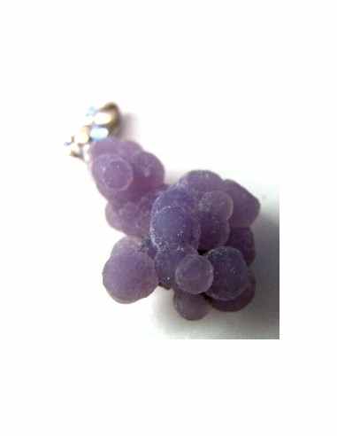 Agate violette cactus pendentif