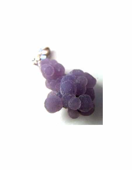 Agate violette cactus pendentif