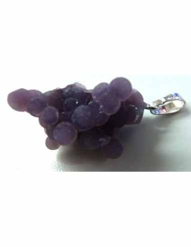Agate violette cactus pendentif