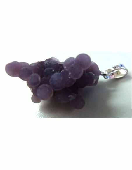 Agate violette cactus pendentif