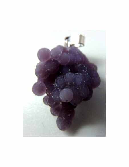 Agate violette cactus pendentif