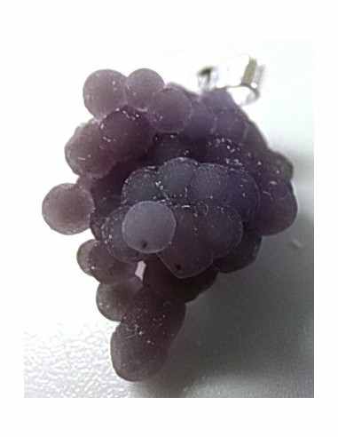 Agate violette cactus pendentif