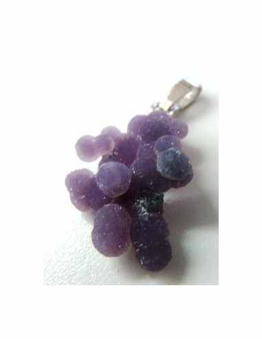 Agate violette cactus pendentif