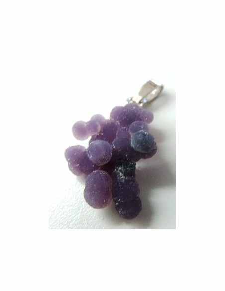 Agate violette cactus pendentif