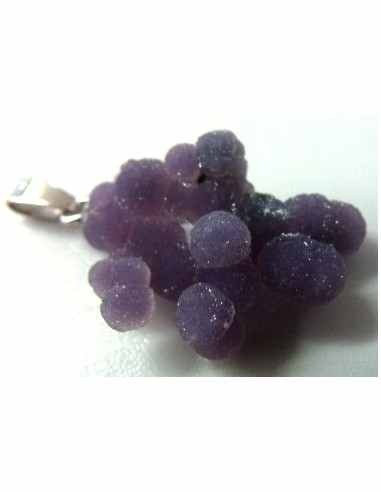 Agate violette cactus pendentif