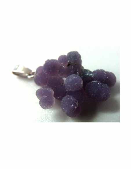 Agate violette cactus pendentif