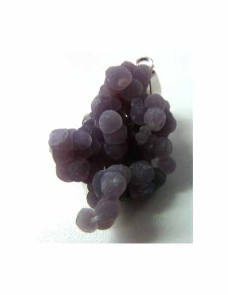 Agate violette cactus pendentif